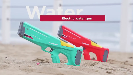 Pistola de agua eléctrica recargable para niños, juguete de playa para piscina